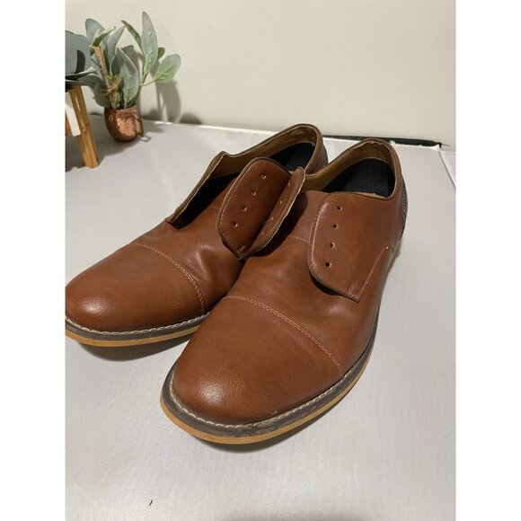 JF J. Ferrar Men's Synthetic/Textile Upper Brown Derby Shoes Size 10M - Picture 4 of 12